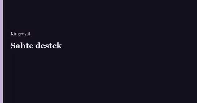 Sahte destek kapağı
